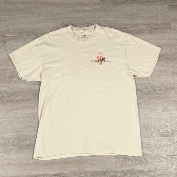 Obey Other - Cream House of Obey Floral Graphic Tee Men's Large